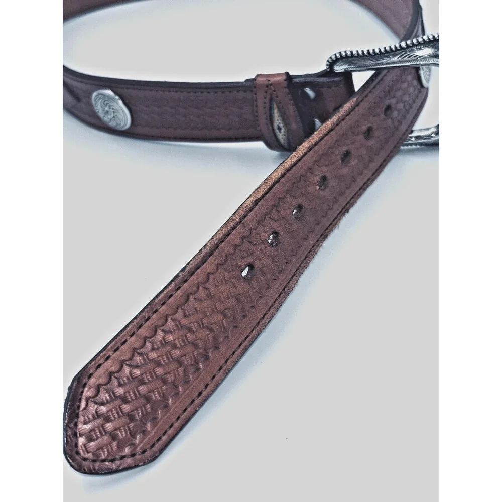 Wrangler Western Top Grain Leather Belt Handcrafted Sonora Old Mexico Mens 36/90